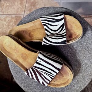 Black and White Zebra Print Sandals